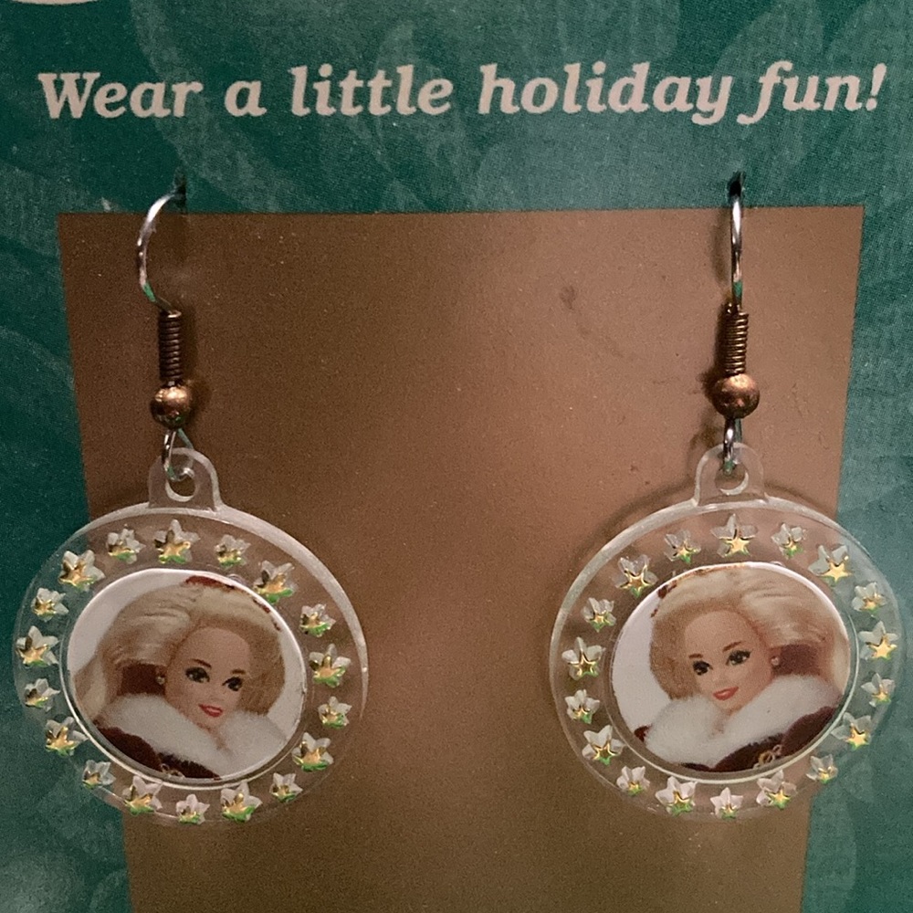 HALLMARK BARBIE EARRINGS, for pierced ears, vintage. $25 - Picture 1 of 2